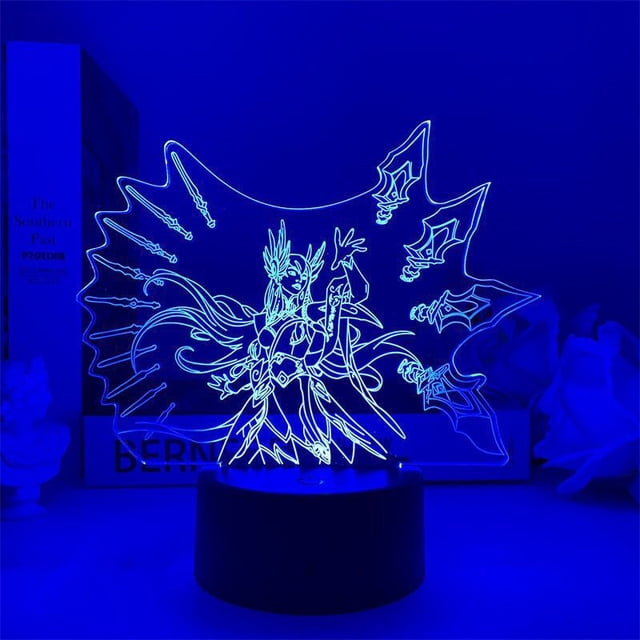 Luz nocturna LED 3D Lols Irelias que cambia de color para niños