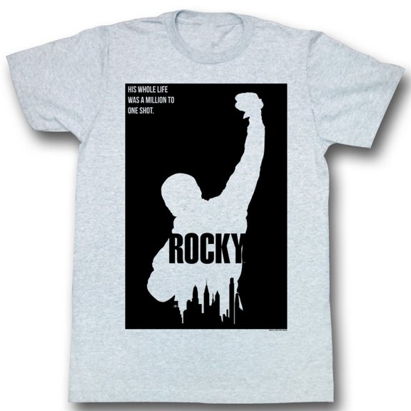 Rocky Blocked Out Gray Heather T-Shirt
