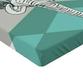 thumbnail image 2 of Ambesonne Modern Fitted Sheet, Minimalist Boho, Full Size, Teal Grey, 2 of 3