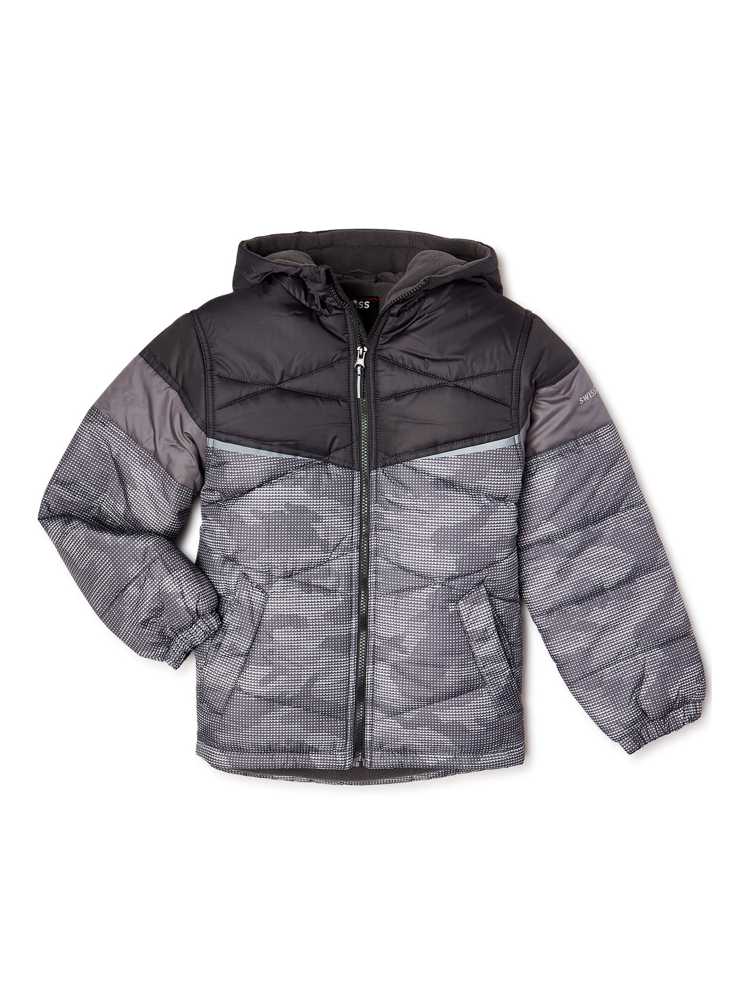 blue illusion puffer jacket