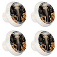 thumbnail image 2 of 4 Pcs Elephant Knobs for Kitchen Cabinet Cupboard Dresser Bookcase Drawer Pulls Handles Round Home Decor, 2 of 8