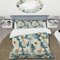 thumbnail image 2 of Designart "Coastal Blue Bloom Elegance" Floral Bedding Covert Set - Cottage Bed Set With 2 Shams, 2 of 5
