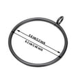 thumbnail image 2 of 10 PCS Black Curtain Rings with Eyelet for Curtain Rod, 2.2 inch Inner Diameter, 2 of 7