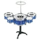 thumbnail image 5 of Juego de batería para niños, mini juego de percusión, juguetes musicales de iluminación musical, minitambor Azul, 5 of 9
