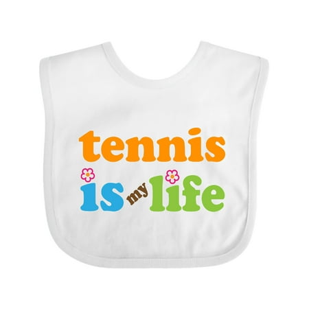 

Inktastic Tennis is my Life Cute Gift Baby Girl Bib