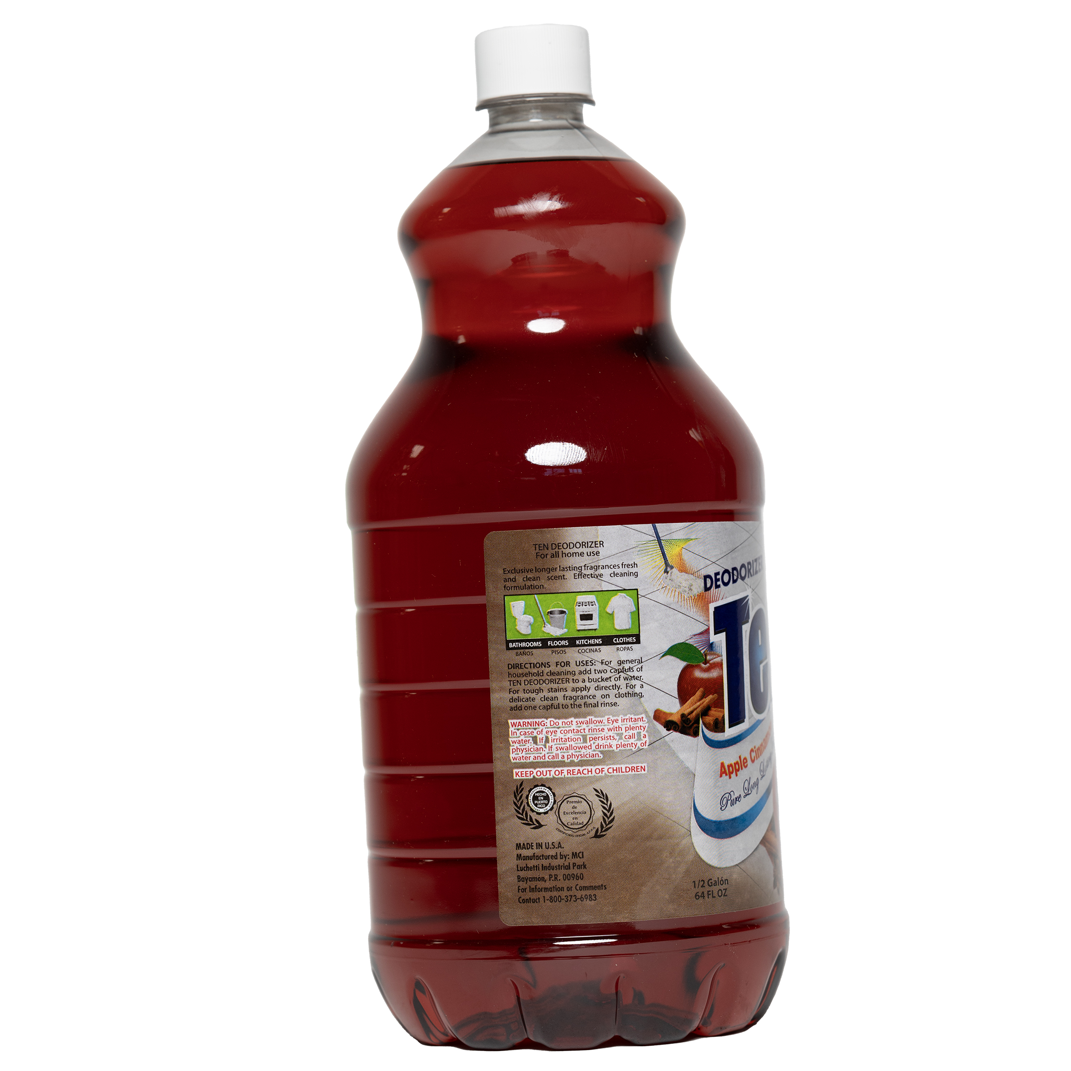 Ten All Purpose Cleaner Apple/Cinnamon Fragrance in 64 Fluid Ounces