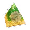thumbnail image 2 of Crystal Pyramid Green Gold Meditation Healing Home Office Art Decoración, 2 of 4