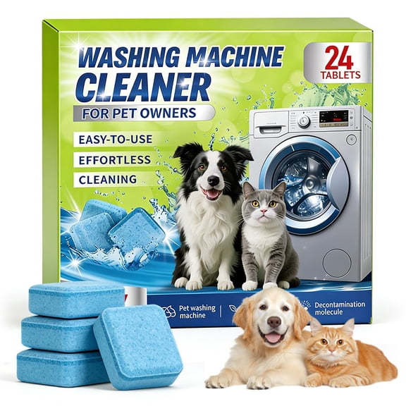 Washing Machine Cleaner Tablets 24 Count for Front Load Top Load Washers, Fragrance Free