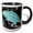 Black/White, variant on 3drose, Nosy Be Blue Phase Panther Chameleon Lizard - Na02 Dno0268 - David Northcott, 15oz Mug