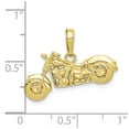 thumbnail image 3 of FB Jewels 10K Yellow Gold Gold Polished and Textured 3D Motorcycle Pendant, 3 of 3