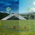 thumbnail image 5 of Ktaxon 20 x 10 ft Chicken Coop Large Metal Chicken Cage Hen Run House Waterproof Rabbits Habitat Cage, 5 of 7