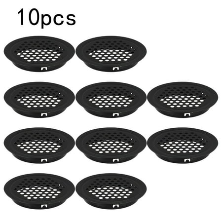 

10PCS Metal Cabinet Cupboard Round Air Vent Grill Cover Ducting Ventilation Home