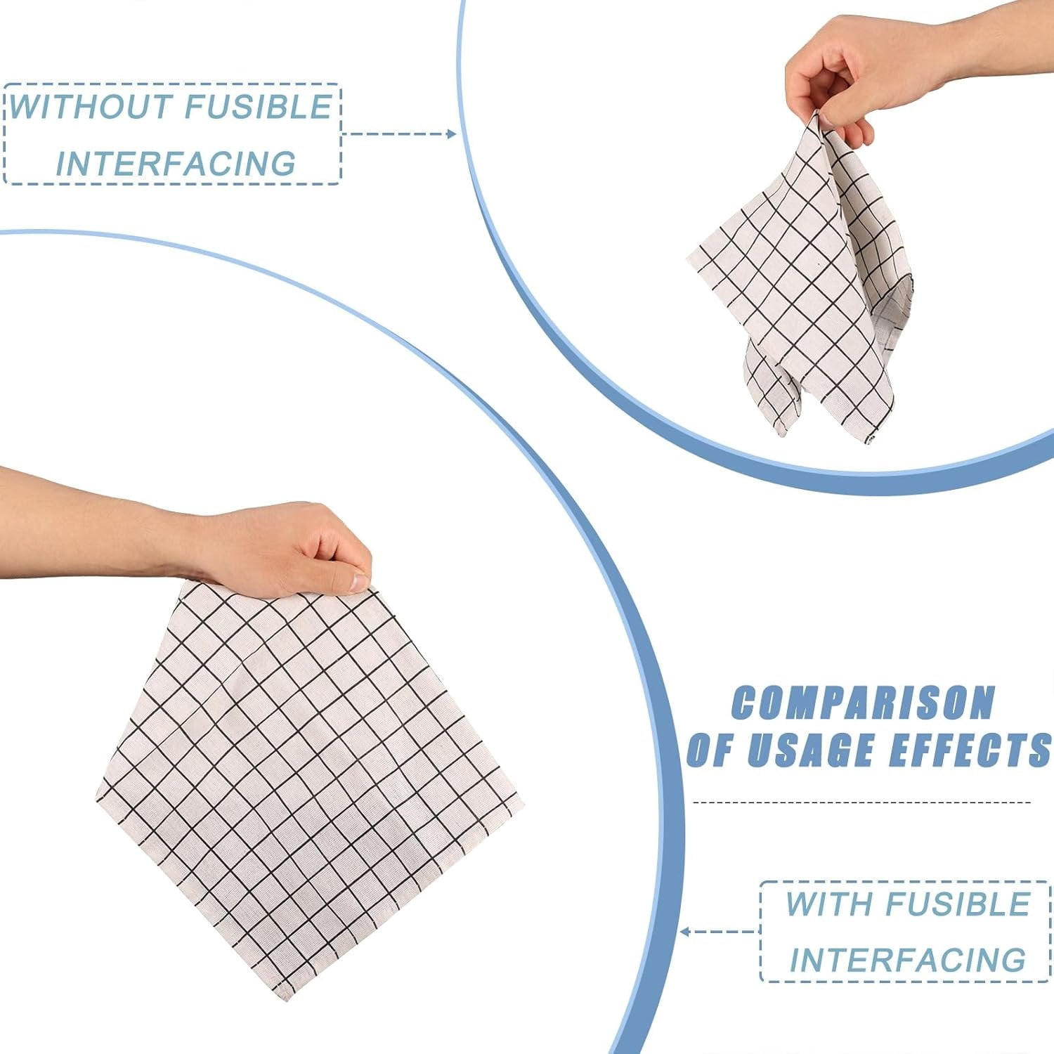 100g/m^2  Upgraded Heavy Weight White Iron- Non-Woven Fusible Interfacing 11.8" x 30.6 Yards Non-Woven Interfacing Iron  Polyester Single-Sided Interfacing for Crafts Supplies