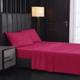 thumbnail image 1 of Bedding sheets, solid color brushed sheets, bed kasa home textile bed on four sets, 1 of 5