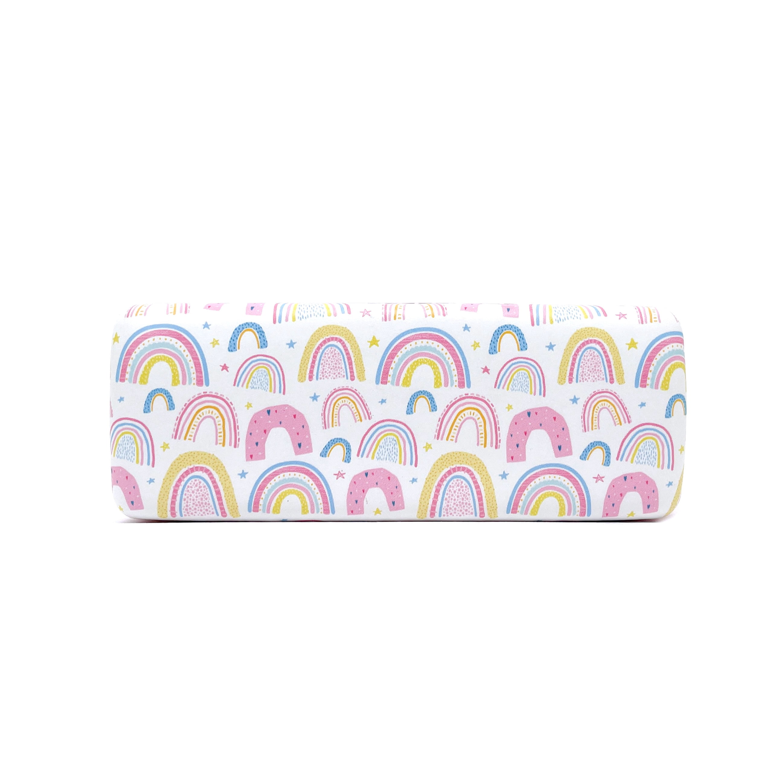 Abstract Rainbow Eyewear Polycarbonate Case Bundle with Cleaning Spray and Cloth, Pink