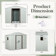 thumbnail image 5 of CarButler 8x4ft Metal Outdoor Storage Shed with Window and Lockable Sliding Doors for Garden Backyard Patio Lawn White, 5 of 8