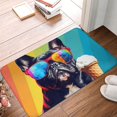thumbnail image 4 of Pofeuu Rainbow Bulldog Sunglasses Print Flannel Doormats Rug16"x24"Rug Washable Doormats Indoor Outdoor Rugs for Layered Front Door Mats, Porch, Kitchen, Entryway, 4 of 7