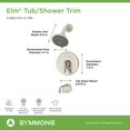 thumbnail image 2 of Elm Single Handle 5-Spray Tub and Shower Faucet Trim in Satin Nickel - 1.5 GPM (Valve Not Included), 2 of 4