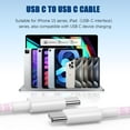 thumbnail image 5 of iPhone 16 15 USB C Charger Cable 10ft, Long Fast Charge Type C to C Charging Cord Wire for Apple iPhone 16 Pro Max/16 Pro/15 Plus/15 Pro Max,iPad Pro 12.9/11 inch/Mini/Air 5/4th,MacBook,Samsung-Pink, 5 of 7