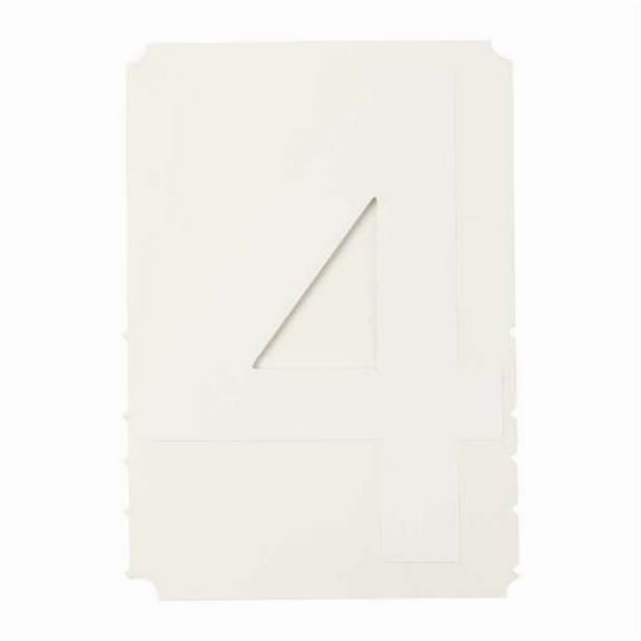 Brady Number Label, Char 4, 3in.H, Vinyl, PK10 5130-4