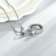 thumbnail image 3 of Compass Urn Necklace for Ashes for Human Stainless Steel Cremation Jewelry Memorial Necklace for Loved Ones Ashes, 3 of 6