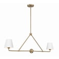 thumbnail image 6 of XAV-B9302-VG-WH Crystorama Lighting Xavier - 2 Light Chandelier In Modern Style-15 Inches Tall and 42 Inches Wide-Vibrant Gold/White Finish, 6 of 8