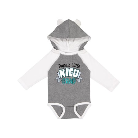 

Inktastic Papa s Little Nicu Grad in Blue with Banner Gift Baby Boy or Baby Girl Long Sleeve Bodysuit