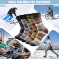thumbnail image 2 of KOITHOT 5 Pairs Wool Socks for Men, Thick Soft Knit Vintage Boot Crew Socks, 2 of 6
