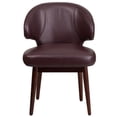 thumbnail image 4 of Scranton & Co Leather Lounge Chair in Burgundy and Walnut, 4 of 4