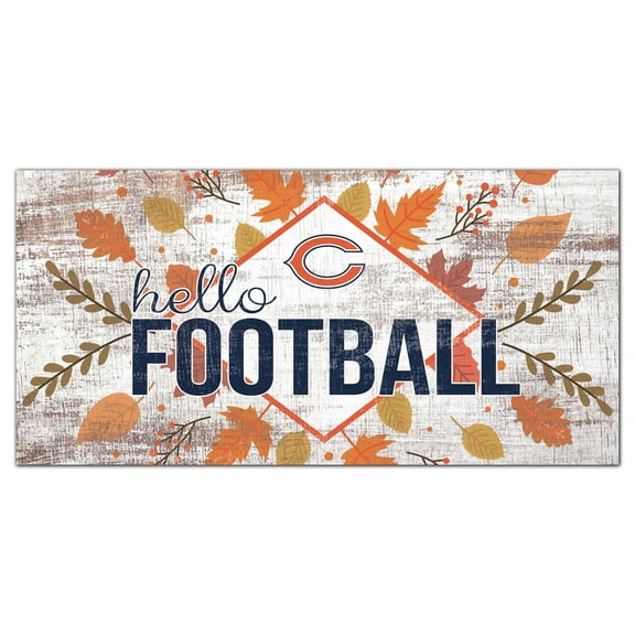 Chicago Bears 6'' x 12'' Hello Football Wall Art