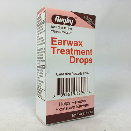 Rugby Earwax Treatment Drops Carbamide Peroxide-7% Clear 15Ml Upc 305361012946