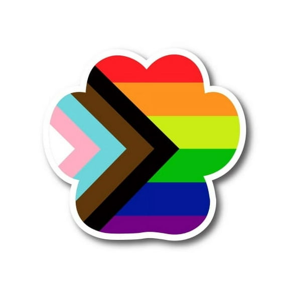 Magnet Me Up New LGBTQ PawPrint Magnet Decal, 5 Inch, Vinyl Automotive Magnet