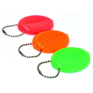 Neon Oval Squeeze Purses | Holds Small Items & Change, Keys | For Men & Women - Made in USA