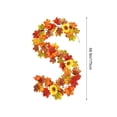 thumbnail image 3 of Fall Garland, Maple Leaf Autumn Garland 5.7Ft Artificial Hanging Leaves for Mantle Table Decorations for Home Front Door Outdoor Indoor Halloween Thanksgiving Fall Decor, 3 of 7