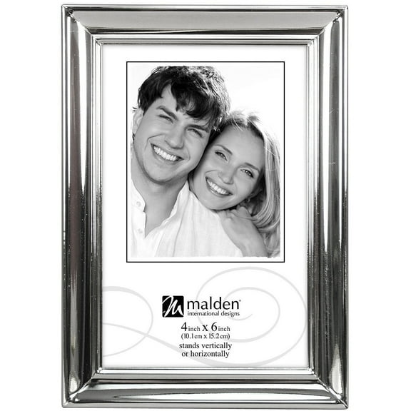 Classic silverplate with stylized lines 4x6 frame - 4x6