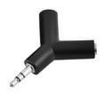 thumbnail image 3 of Y Shaped 3.5mm Male to Double 3.5mm Female Jack Adapter Connector Keyring Black, 3 of 4