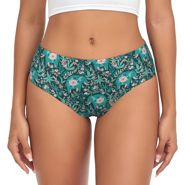 Fotbe Lephants in the Jungle Calzones Estampados para Mujer – Ropa Interior de Algodón, Cómoda, Suave y Elástica-Medium