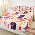 thumbnail image 3 of Homewish Kawaii Pink Boots 4 Pieces Queen Sheet Sets for Preppy Kids Children,Western Cowgirl Ultra Soft Flat Sheet,Exotic Style Queen Fitted Sheet,Super Cozy Room Decor, 3 of 7