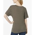 thumbnail image 2 of Ultra Flirt Womens Striped Cutout T-Shirt, 2 of 3