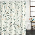 thumbnail image 3 of Shower Curtain Bathroom Set Spring Green Leaf Vine Bird Waterproof Fabric Shower Curtains with Grommets&Hooks, Country Plant Privacy Bath Curtain for Bathtub 60x72in, 3 of 9