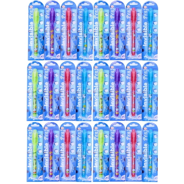 Bolígrafo espía VOVRU de tinta invisible con luz UV, 24 unidades, para niños