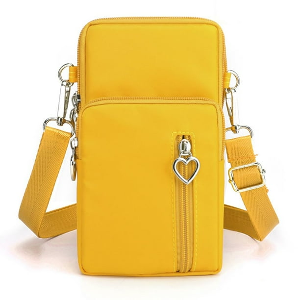 JANKS Bolso bandolera pequeño para mujer - Mini monederos para teléfono con correa cruzada y billetera - Bolso de nailon para brazo