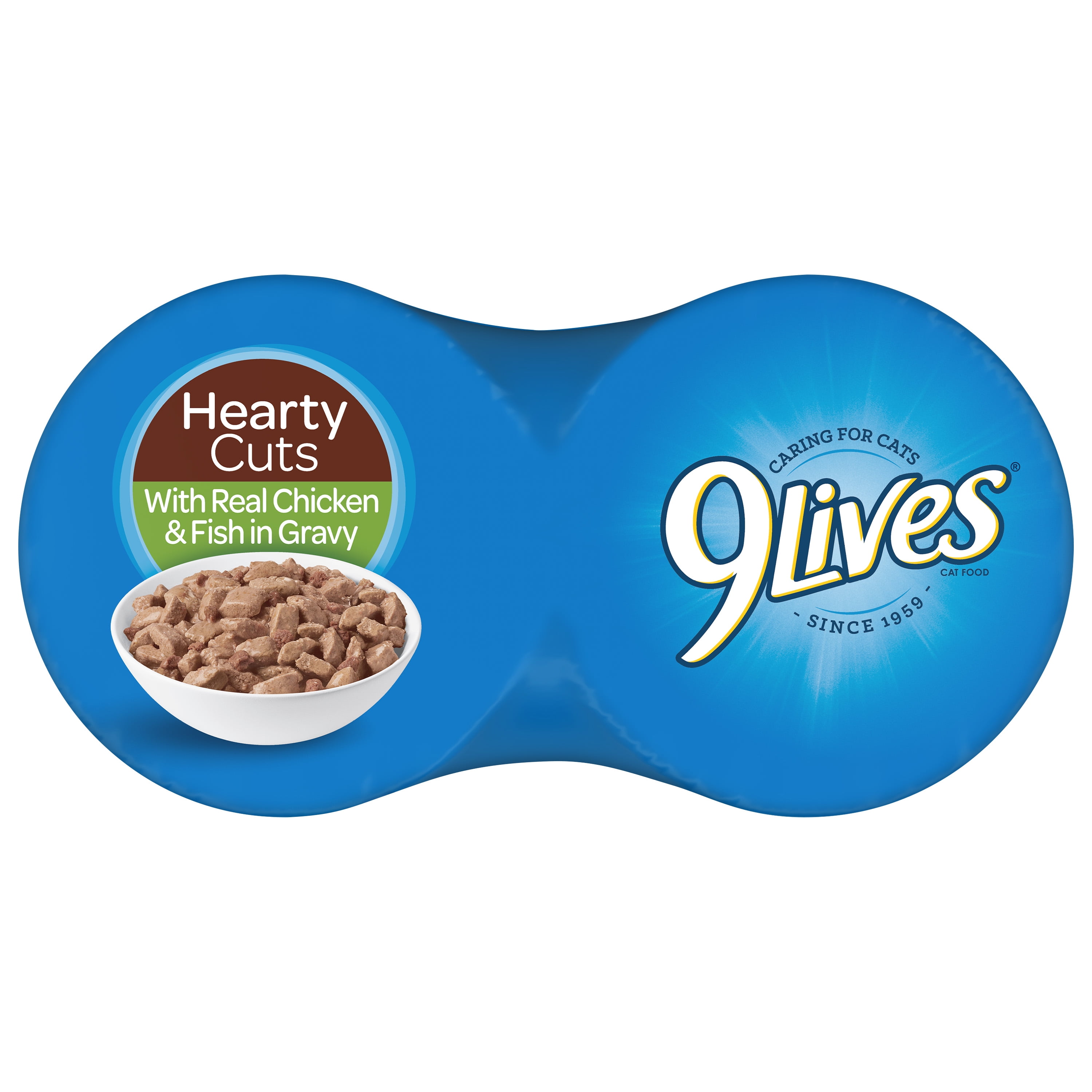 9Lives Hearty Cuts with Real Chicken & Fish in Gravy Wet Cat Food, 5.5 oz. Can, 4 Count