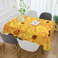thumbnail image 5 of Sunflower Flowers Rectangle Tablecloth, Dust Proof Anti Wrinkle Wipeable Table Cloth Tabletop foration of Dinner Kitchen Wedding Holiday Party 60"x90" Decor Gift, 5 of 7