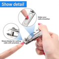thumbnail image 4 of 2pc Heavy Duty Nail Clipper, Stainless Steel Toe Finger Nail Clippers, 4 of 5