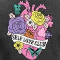 thumbnail image 3 of CafePress - Self Love Club Heart Long Sleeve T Shirt - Women's Long Sleeve Graphic Tee Casual Fit, 3 of 4