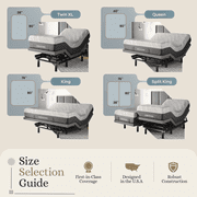 Sven & Son Classic Adjustable Bed Frame and 14in Hybrid Spring Matt Medium-Soft, Zero G - Split King
