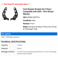 thumbnail image 2 of Front Bumper Bracket Set 2 Piece - Compatible with 2009 - 2014 Nissan Maxima 2010 2011 2012 2013, 2 of 2