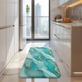 thumbnail image 4 of Teal Gold Marble Pattern Kitchen Rug Mat,Kitchen Runner Rugs Non Skid Washable,Decorative Kitchen Floor Mats for Kitchen,Sink,Laundry,17"x47.2", 4 of 7