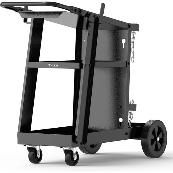 TOOLIOM 3-Tier Tilt-Table Welding Cart with 360° Swivel Wheels